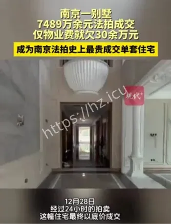 南京过亿别墅法拍